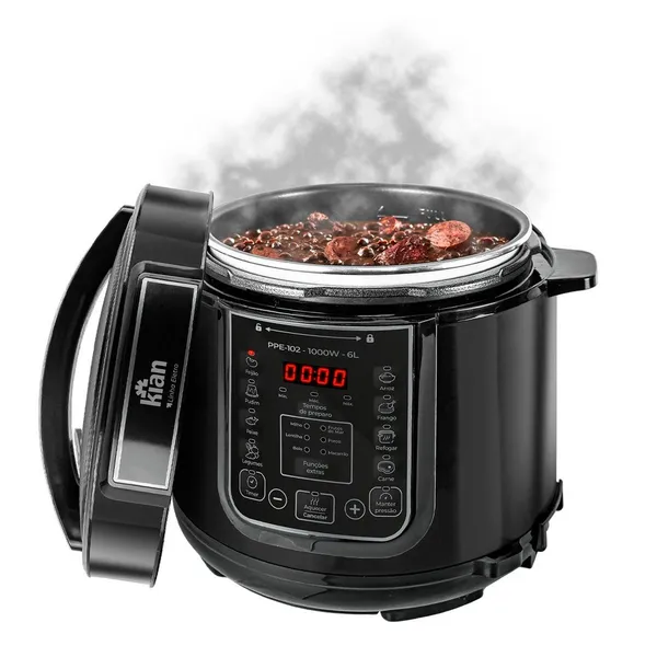 PANELA DE PRESSÃO ELÉTRICA 6L 1000W PPE102 - KIAN