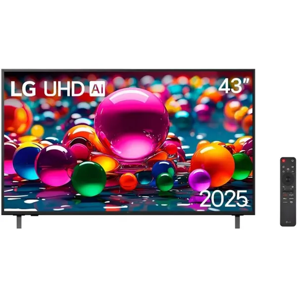 SMART TV LG 43" 4K UHD PROFISSIONAL 43AU801 PROCESSADOR α7 AI GER8 SUPER UPSCALING