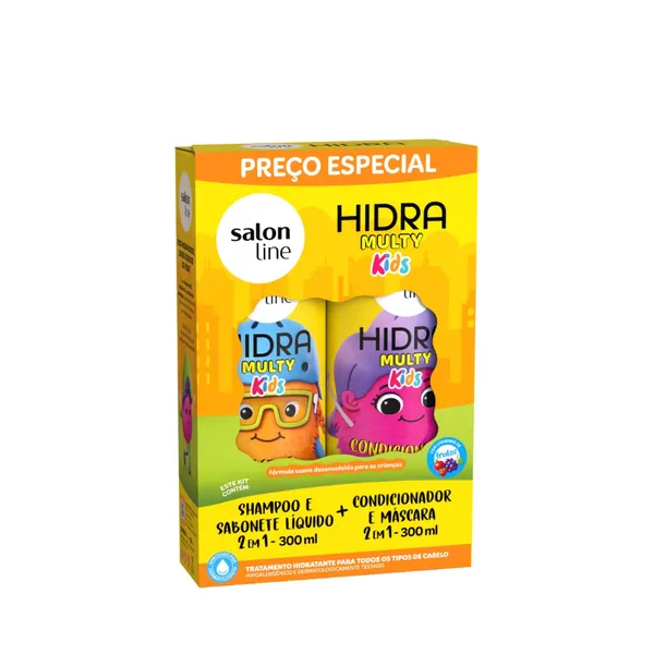 Kit Shampoo + Condicionador Hidra Multy Kids Salon Line 300ml