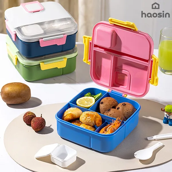 haosin Marmita Hermética 1100ml Com Divisória E Vedação Anti-vazamento Próprio Para Micro-ondas