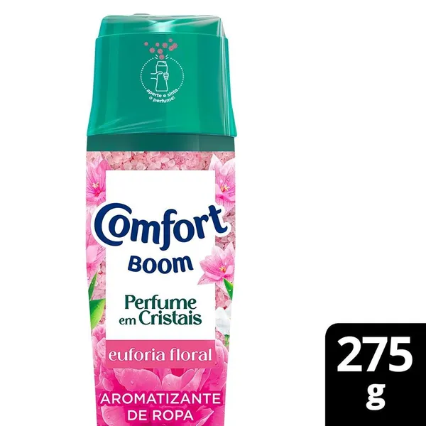 ODORIZANTE DE ROUPAS COMFORT BOOM PERFUME EM CRISTAIS EUFORIA FLORAL 275G