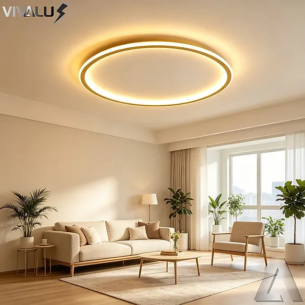 Luminária De Teto Led Minimalista Moderno Plafon Painel Slim Fino Redondo 30CM 40CM 3500K Clean