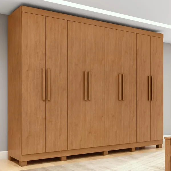 Guarda-Roupa Casal Easy Slim 8 Portas com Pés