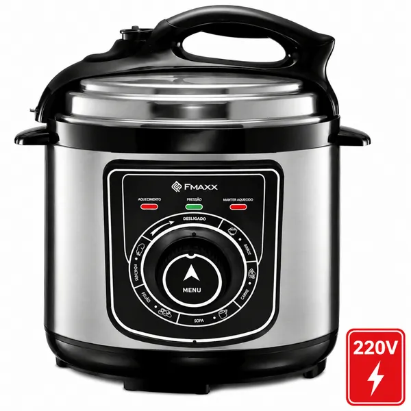 PANELA DE PRESSÃO ELÉTRICA FMAXX CHEF 4 LITROS 800W 220V PRATEADO 220V 60HZ