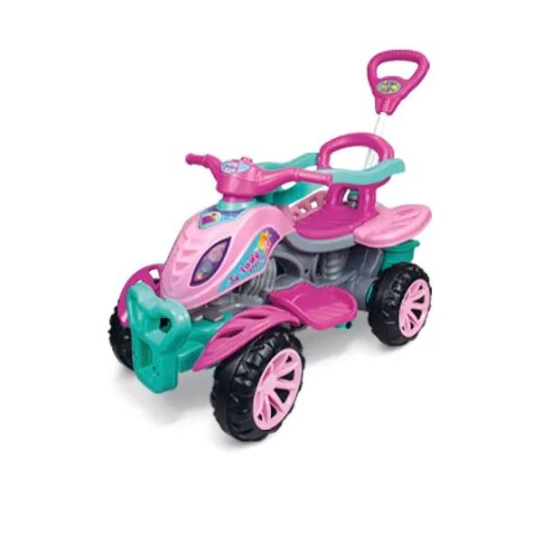 Quadriciclo Infantil Carrinho De Passeio Com Empurrador Haste Pedal Motoquinha Maral