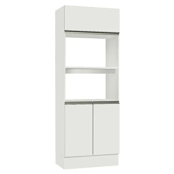 TORRE QUENTE ARMÁRIO DE COZINHA PARA 2 FORNOS 100% MDF BRANCO SMART MADESA