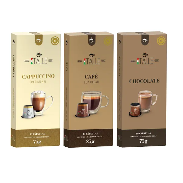 Cápsula Nespresso Chocolate Cappuccino Cacau Café Italle 30 Capsulas