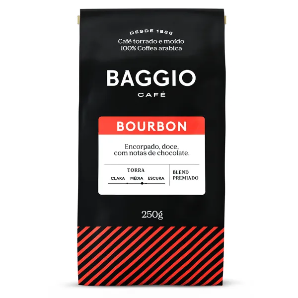 Baggio Café - Café Torrado e Moído - Blend Premiado -  Bourbon 250g