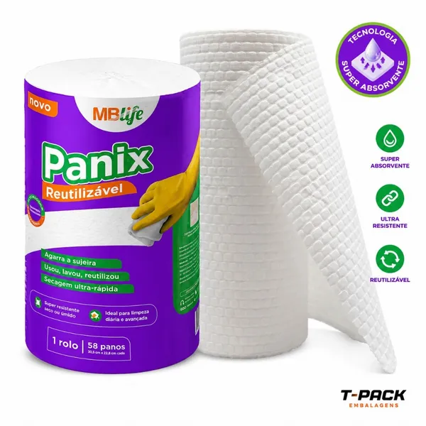 Panos Multi-Uso Reutilizável Manicure Com 58 Toalhas Panix