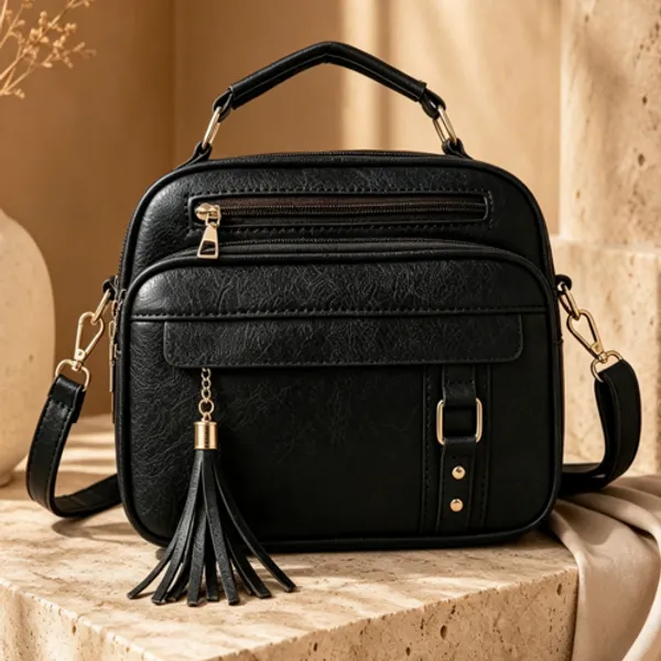 JAMI JAMI Bolsa Feminina com Alça Lateral Transversal Faixa de Mão de Couro S2420