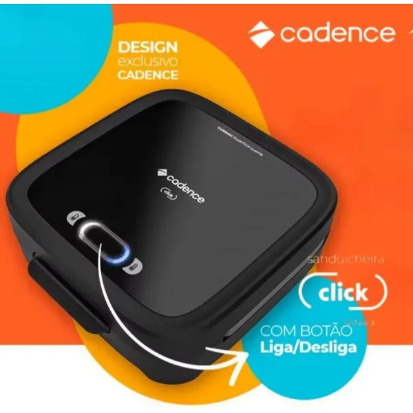 SANDUICHEIRA ELÉTRICA CADENCE CLICK SAN400 COM BOTÃO LIGA / DESLIGA 750W 127V 220V