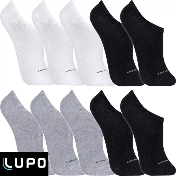 Kit 10 Pares Meias Lupo Original Sapatilha Cano Curto Algodão Confortável Esportiva Academia