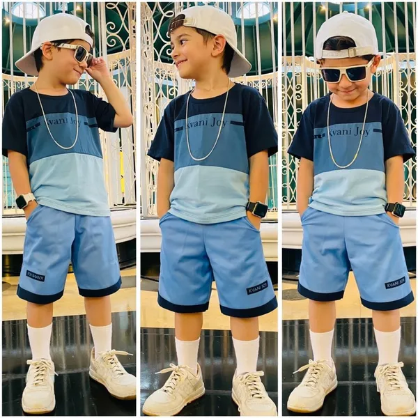 Conjunto Infantil Menino Verão – Camiseta + Bermuda Confortável 1 a 12 Anos
