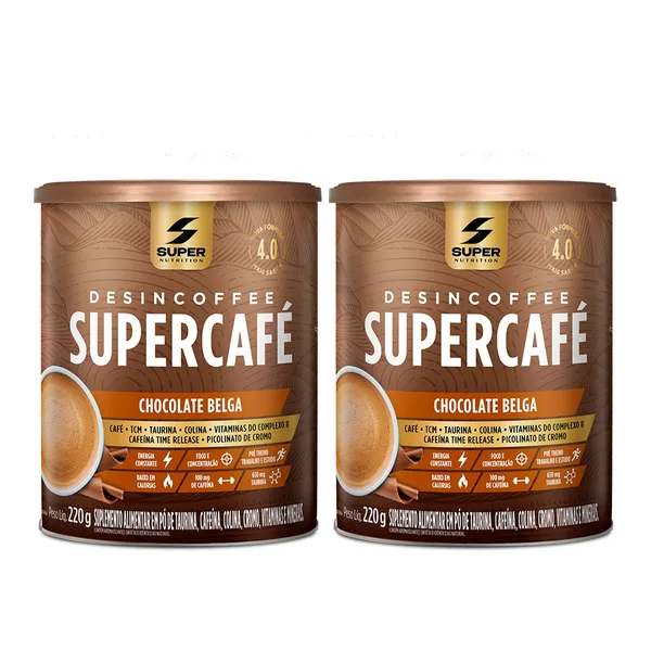KIT 02 DESINCOFFEE SUPERCAFÉ CHOCOLATE BELGA
