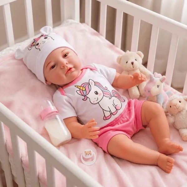Bebê Reborn Boneca Menina Realista Angel Original Corpinho Em Silicone Com Bolsa Maternidade