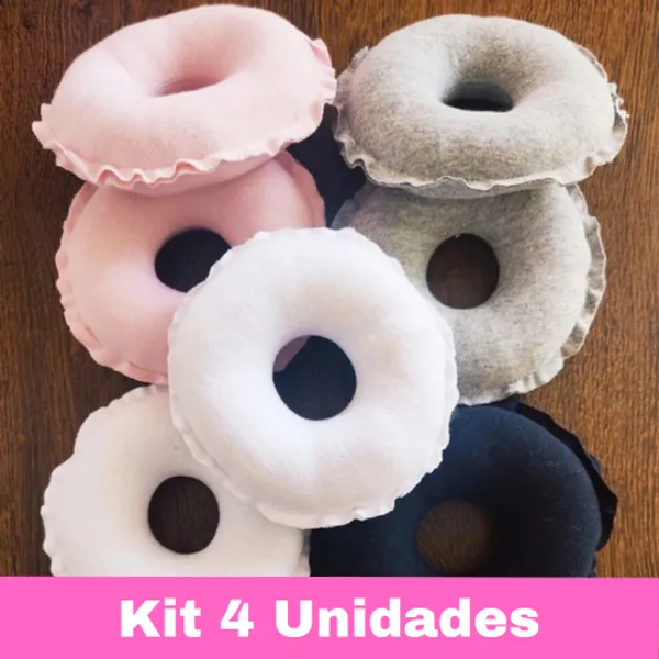 Kit 4 Rosquinhas de Amamentação Protetor de Mamilos 100% Algodão Lavável Pós Parto Maternidade