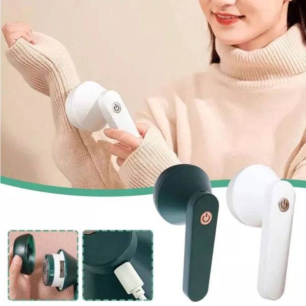 Papa Bolinha Removedor de Fiapos Elétrico Recarregável USB Portátil Para Tecidos Lãs e Casacos