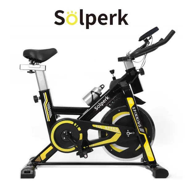 SOLPERK BICICLETA SPINNING PROFISSIONAL ERGOMÉTRICA SILENCIOSA BIKE INDOOR SUPORTA ATÉ 120KG PARA CASA