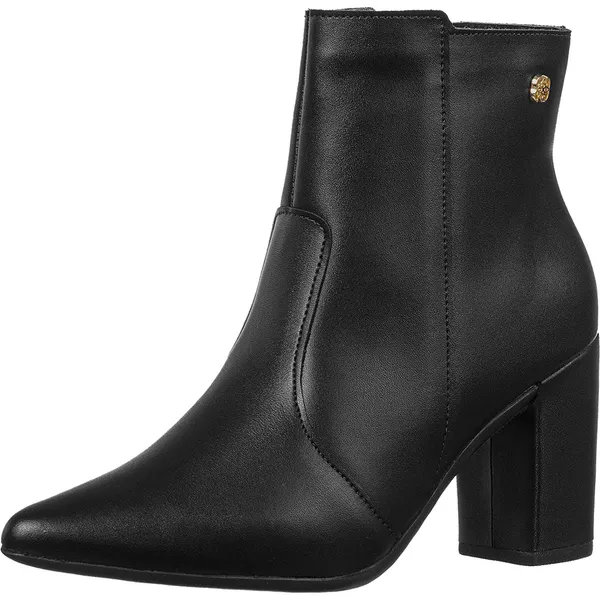 Bota Gigil Bico Fino Salto Alto com Zíper