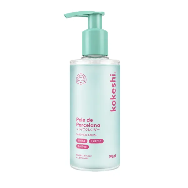 Sabonete Facial em Gel Pele de Porcelana 190ml Kokeshi