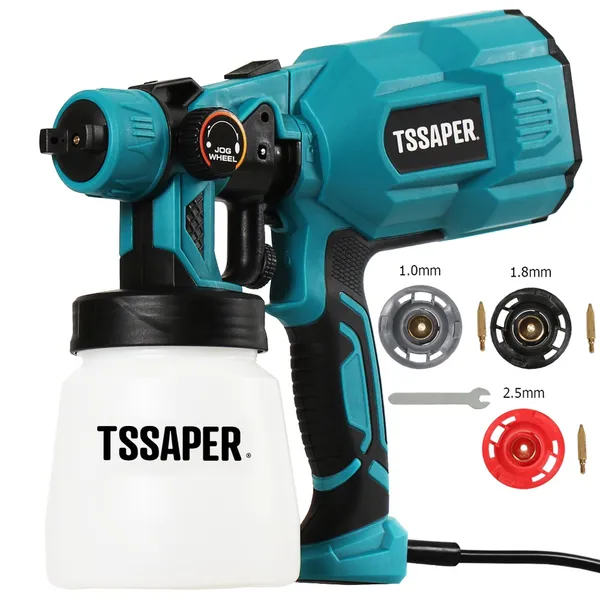 Pistola De Pintura Elétrica E Pulverizador HVLP 550w com 3 bicos de cobre Tssaper