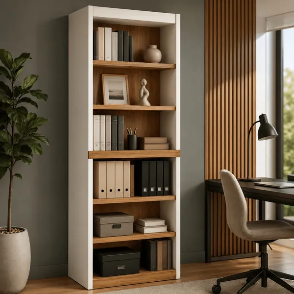PROMOÇÃO Livreiro Organizador Estante Multiuso Para Escritorio Sala Bipartido 2 Modulos Cores