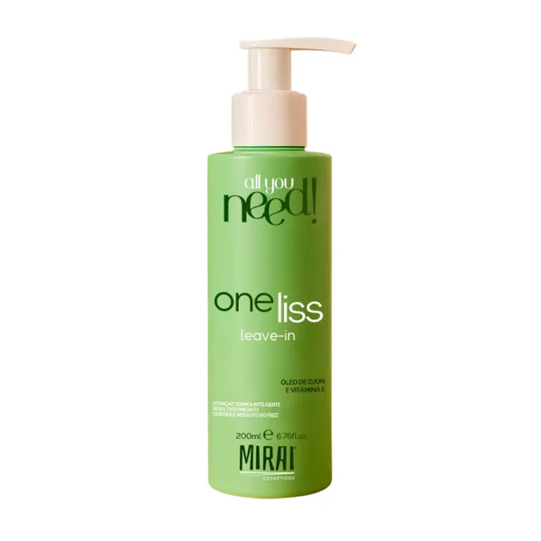 Leave-In OneLiss Protetor Térmico 200ml Fios Alinhados e Sem Frizz Mirai