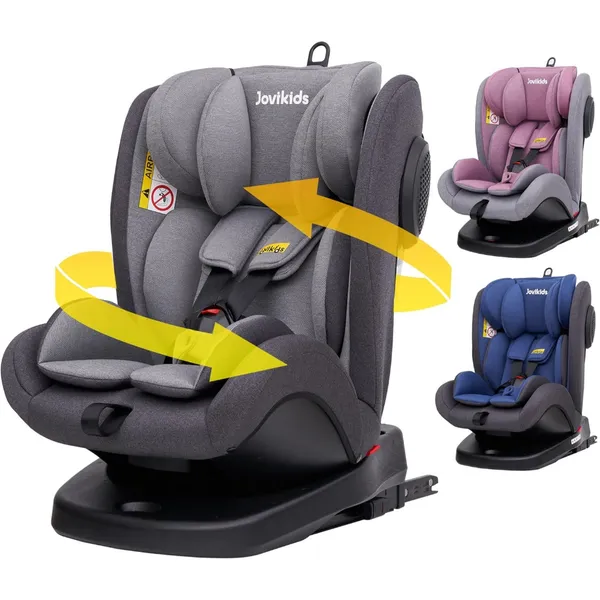 Cadeira de Segurança Carro ISOFIX e Top Tether Ergonômico 360 Graus 3 em 1 De 0 a 12 Anos Jovikids