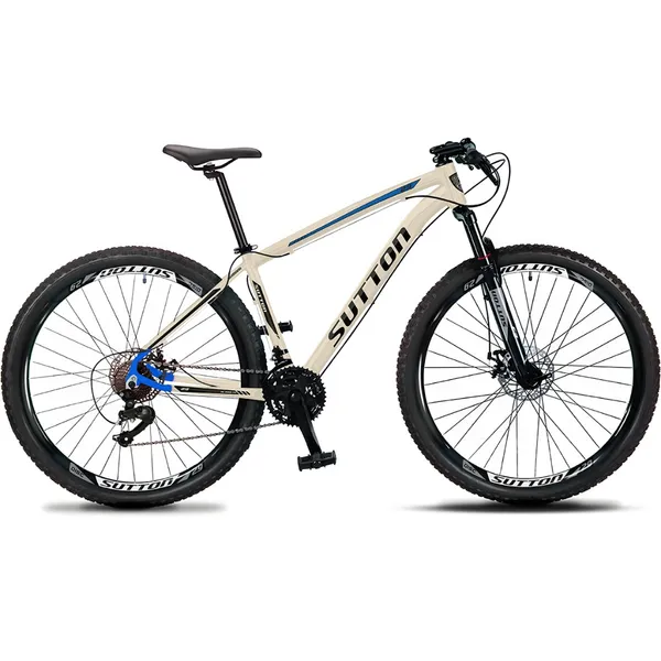 BICICLETA ARO 29 SUTTON 24V INDEX FREIO DISCO ALUMÍNIO SUSPENSÃO AERO MTB