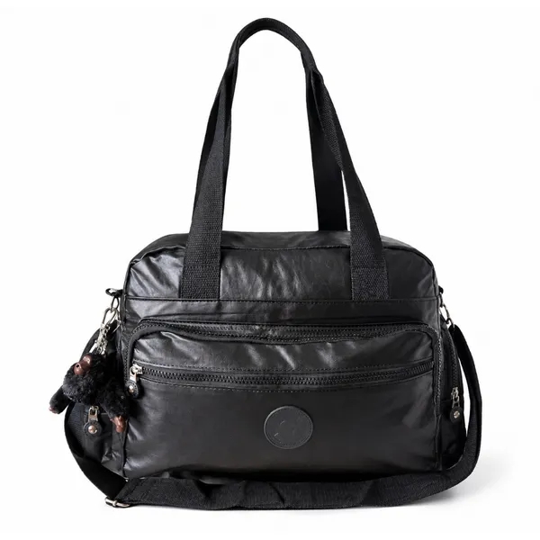 Bolsa Metalizada Academia Transversal Fitness Feminina Mala de Mão Faculdade Escola Notebook.