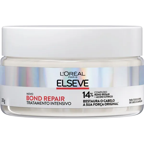 Máscara de Tratamento Intensivo, Com Ácido Cítrico, Reconstrução Profunda, Bond Repair Elseve L'Oréal Paris 200G