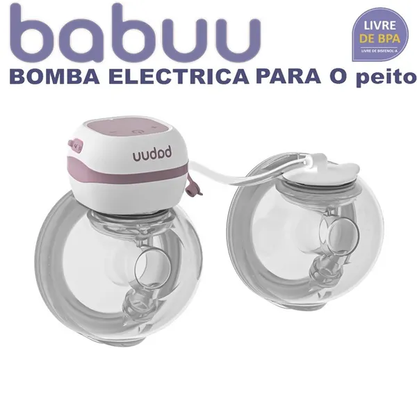 BABUU Bomba de leite  elétrica de dupla sucção Portátil Dupla Elétrica Mãos-Livres Recarregável e Silenciosa