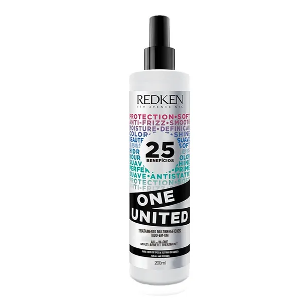Leave-in Multibenefícios Redken One United, Para todos os tipos de cabelos, 30ml