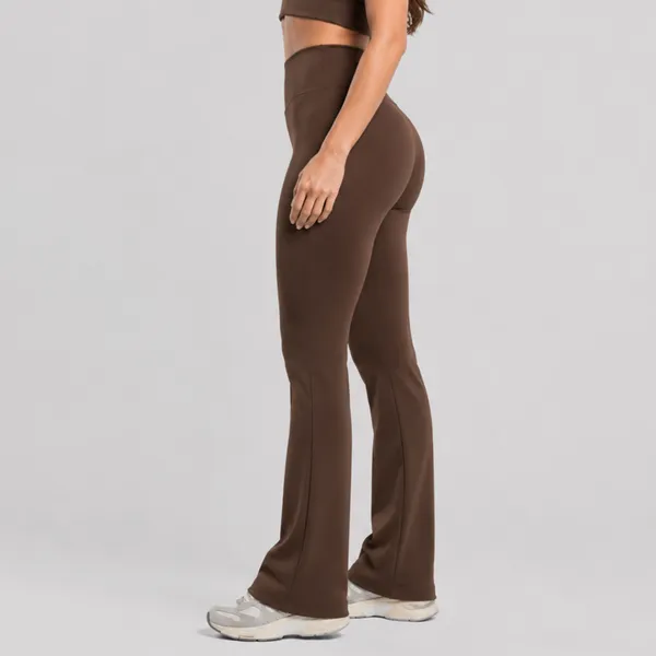 Calça Bailarina Legging Flare Reta Feminina Cintura Alta Sem Transparência Academia Fitness