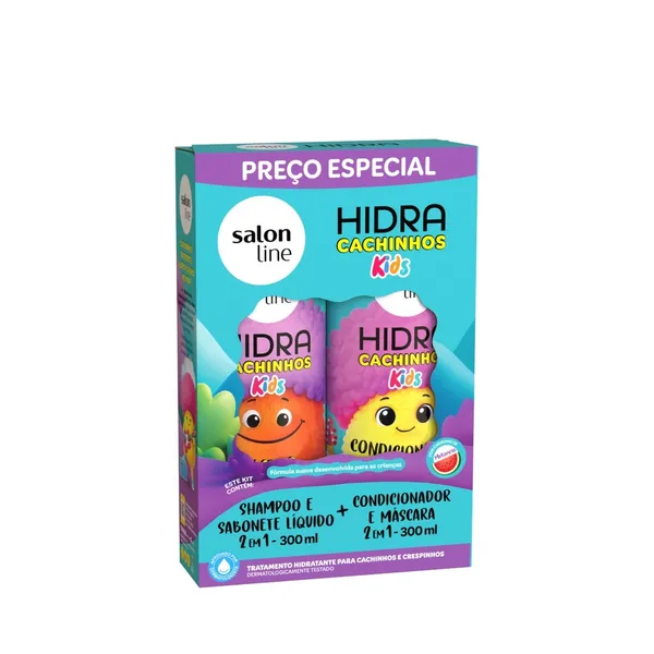 Kit Shampoo  e Condicionador Hidra Kids Cachinhos 300ml