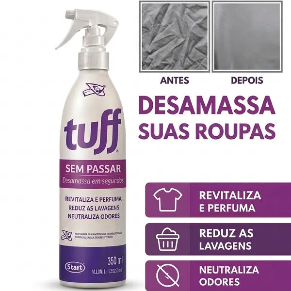 Tuff Sem Passar – Desamassa e Neutraliza Odores