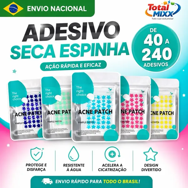 Kit Adesivos Seca Espinha Hidrocoloide de Estrela
