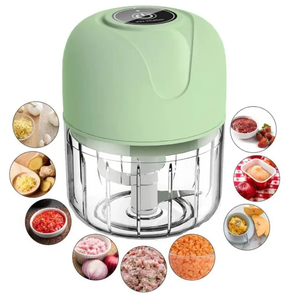 PROCESSADOR TRITURADOR SEM FIO ELÉTRICO DE ALIMENTOS PARA LEGUMES ALHO GENGIBRE 250ML