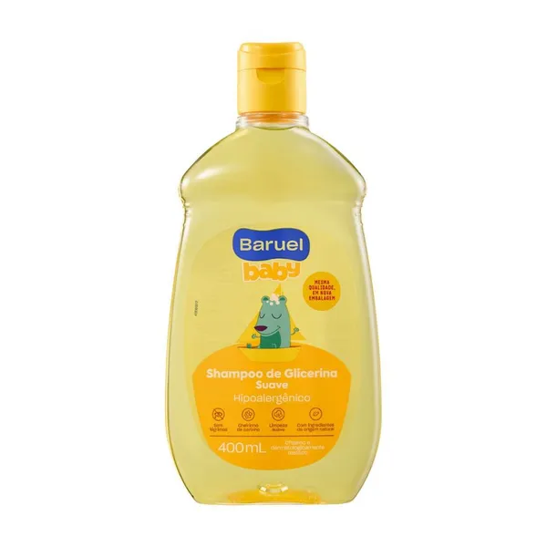 Shampoo Infantil Glicerina Suave Baruel  Baby 400ml