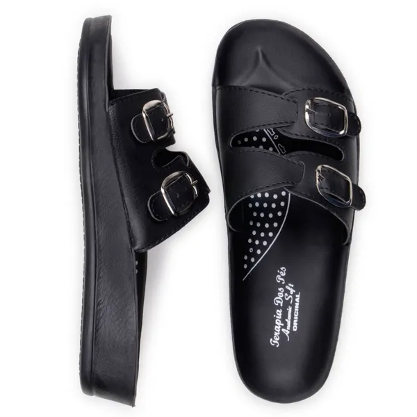 Chinela Anatomica Sandalia Feminina Para Esporão Gravidas Conforto Dores no Pé Inchaco Fascite Slide