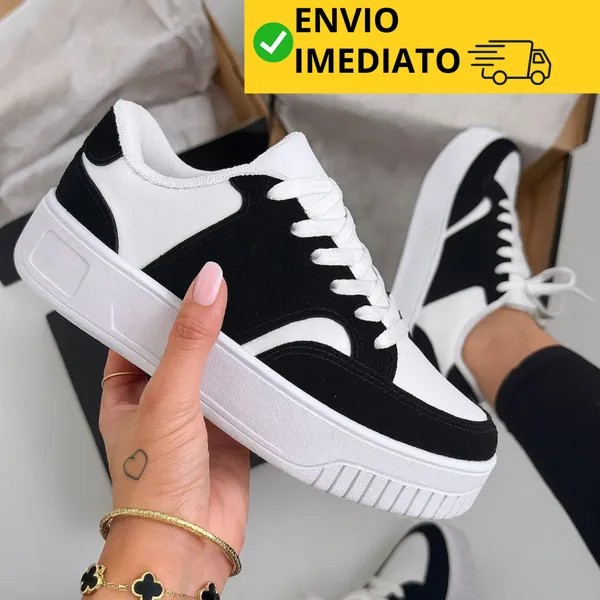 Tênis Casual Feminino Macio Confortável Academia Leve Preto Rosa Cinza Azul Passeio Sapato New B Envio em 24Hs