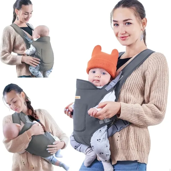Carregador Canguru Bebê 4 Posições Bolso 0 a 36 Meses Até 15kg Costura Dupla Acolchoado Aiebao