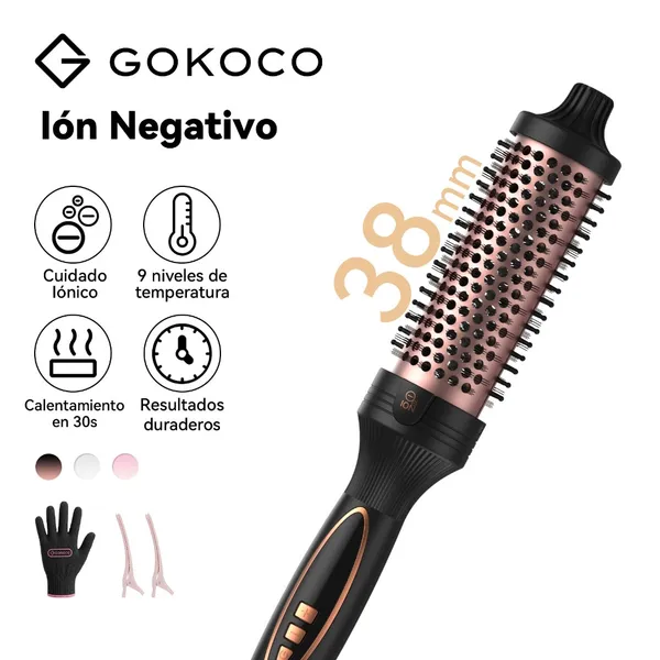 GOKOCO Modelador De Cabelo Portátil Íons Negativos 9 Configurações De Temperatura Aquecimento Rápido 30s Para Cabelos Ca