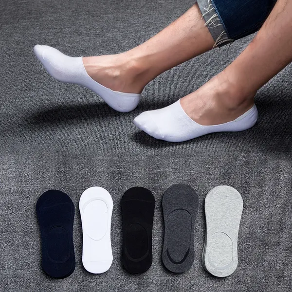 Kit Pares de Meia Sapatilha Soquete Invisível com Silicone Masculino e Feminino