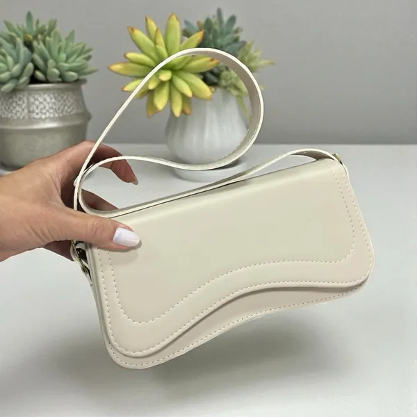 Bolsa De Ombro Feminina Social Baguete Aba Bordada  Envio Imediato