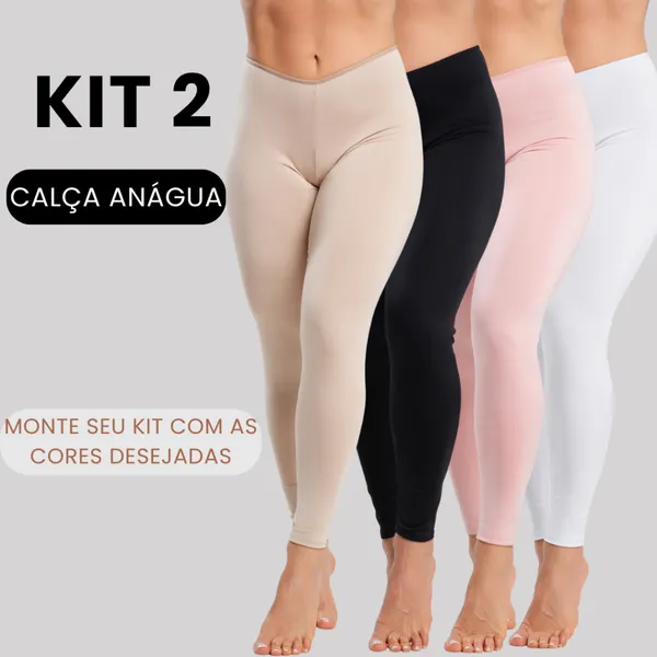 Kit 2 Calças Anágua Antiatrito Segunda Pele Conforto e Proteção Feminina