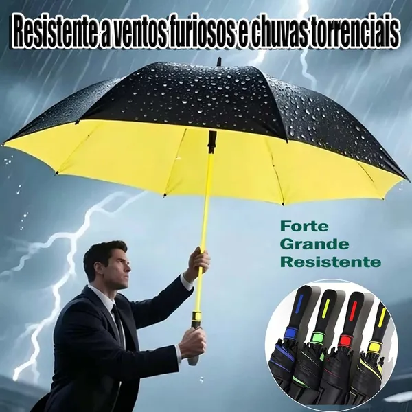 Guarda-Chuva Grande Automático com Fibra de Vidro, Blackout e Proteção UV
