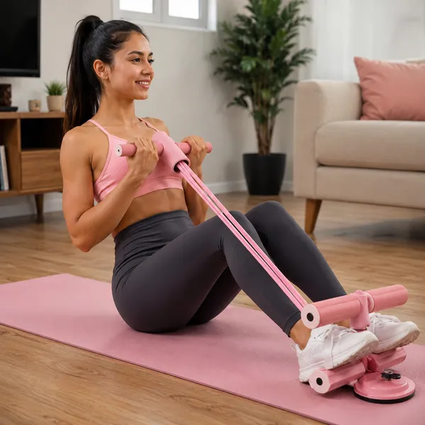 SUPORTE ABDOMINAL COM VENTOSA AJUSTÁVEL FITNESS TREINO EM CASA MUSCULAÇÃO SIT UP