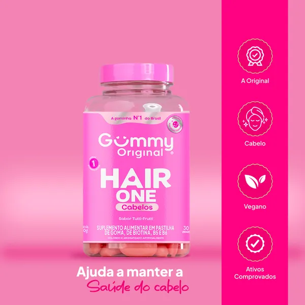 Gummy Original - Hair Suplemento Vitamina Para Cabelo E Unhas Em Goma
