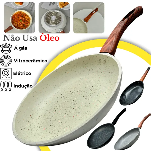 FRIGIDEIRA CERAMICA ANTIADERENTE FOGÃO COOKTOP INDUÇÃO GÁS ELÉTRICO GRANDE PROFISSIONAL PREMIUM